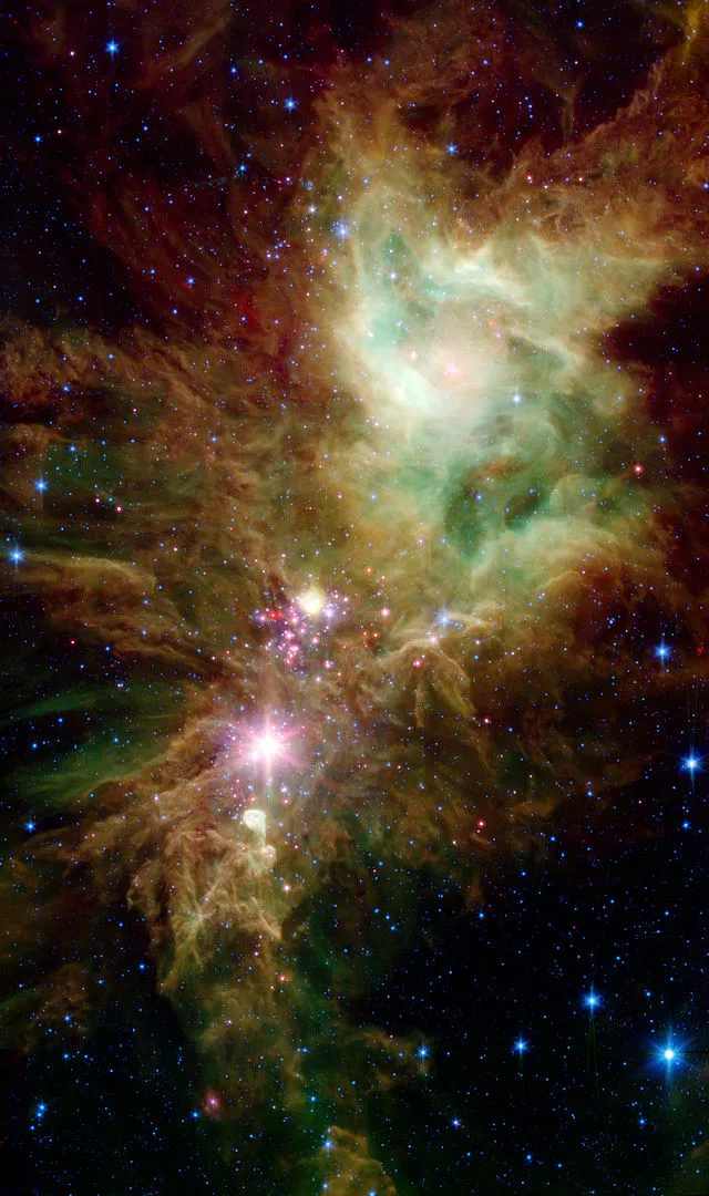 Researchers used sound wave readings of NGC 2264 to determine the age of stars (Photo: SIRTF/NASA/ESA)