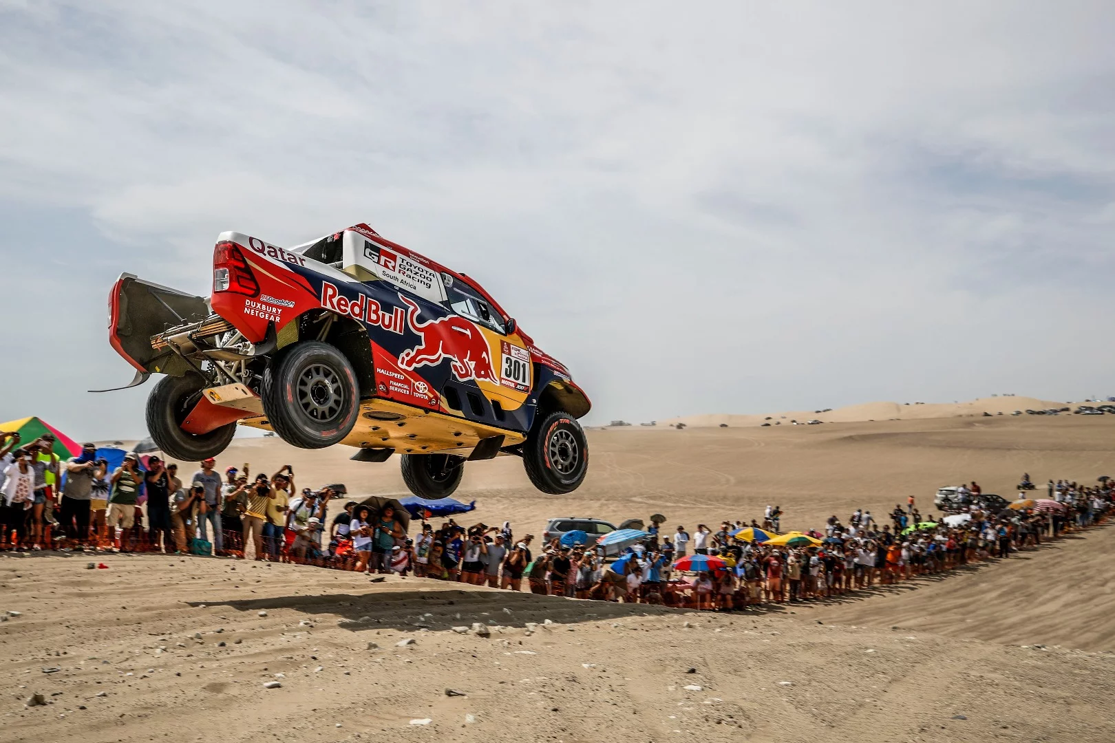 Al-Attiyah Nasser of Qatar proves a Toyota Hilux can fly too