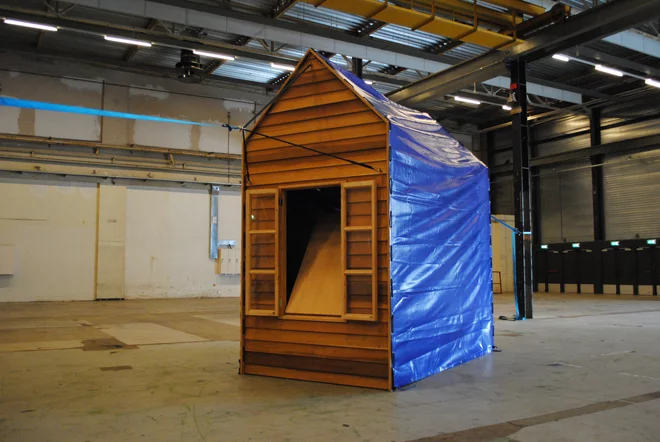 Hangout's window-table folds down inside or out