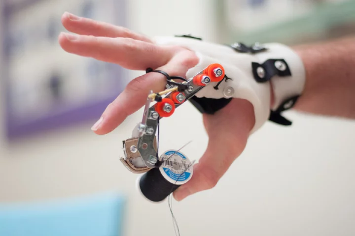 The prototype prosthetic finger