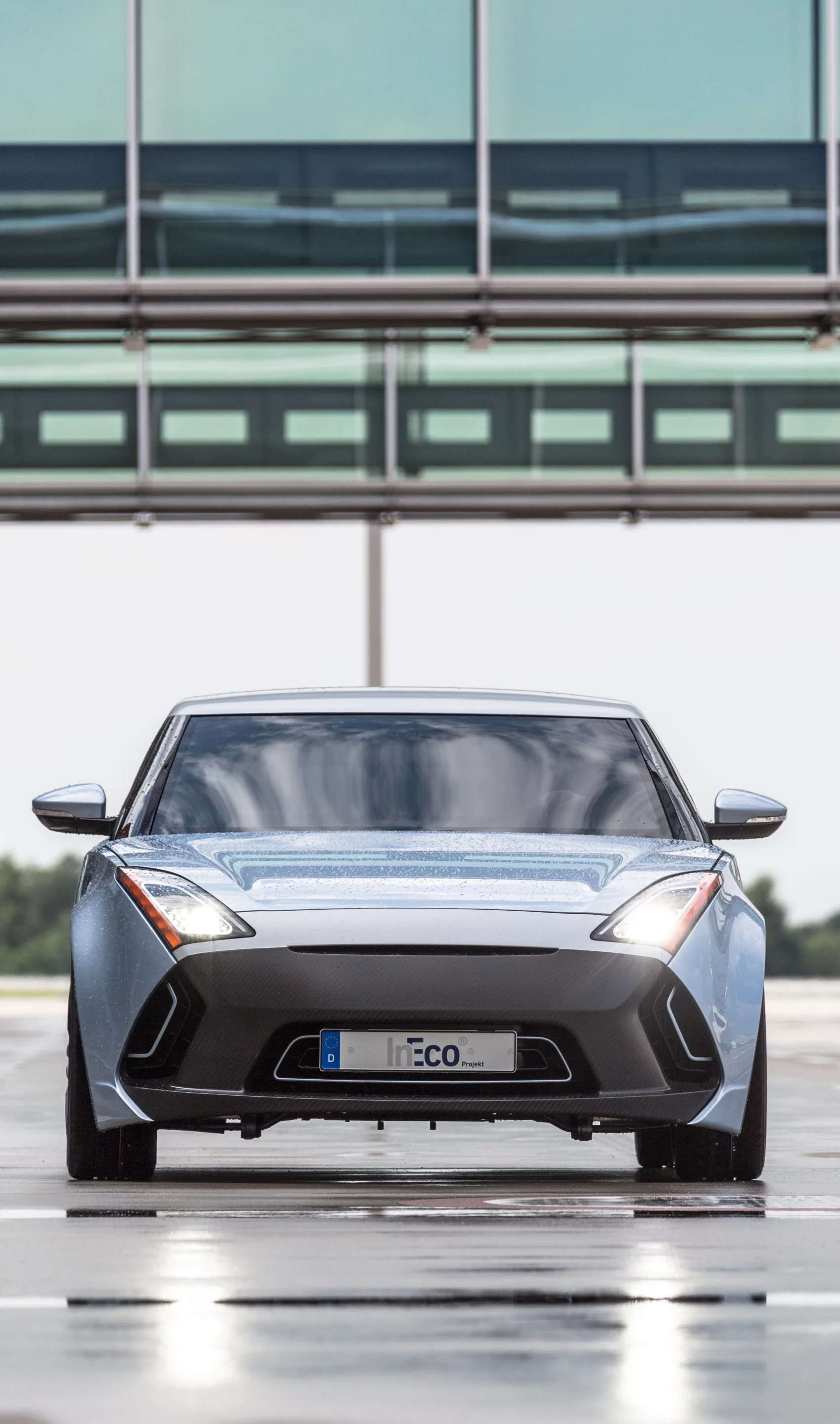 The InEco research vehicle can travel at speeds close to 100 mph