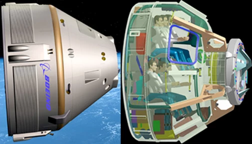 Cross-section of Boeing's CST-100 spacecraft (Image: Boeing)