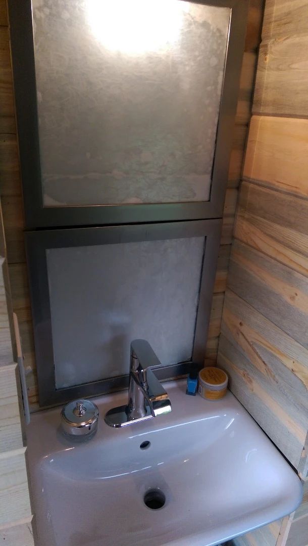 The Tiny Ski Lodge's bathroom sink