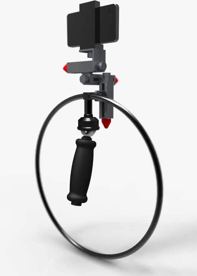 Because the counterweight, handle pivot and camera are all aligned, the Circle Thing is reportedly very easy to balance