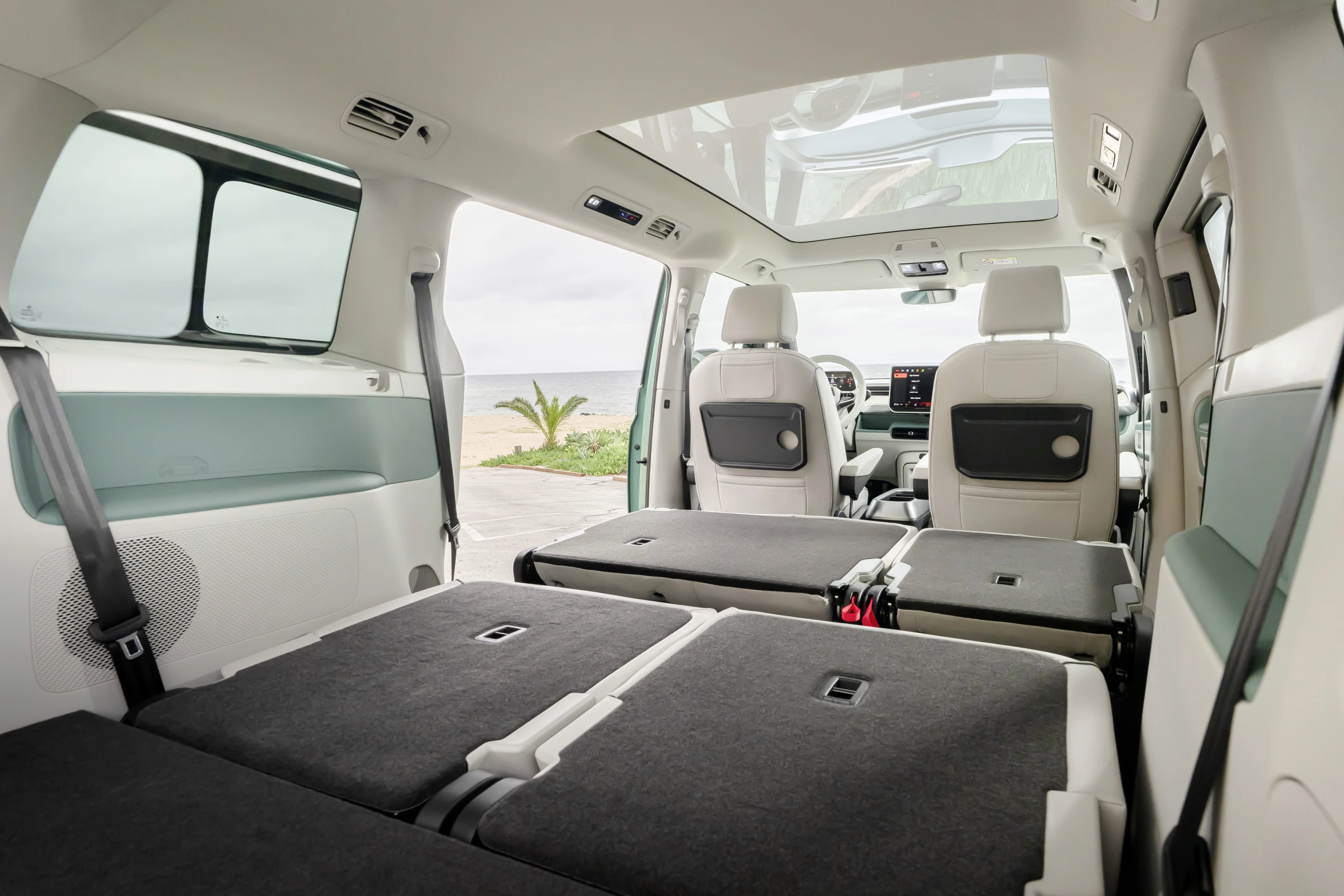 VW long-wheelbase ID. Buzz with both rear seating rows folded