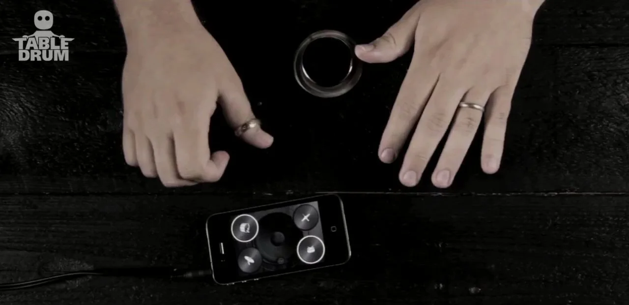 The TableDrum app for iPhone, iPad and iPod touch transforms rhythmic tapping on just about any surface into real-time virtual drum sounds