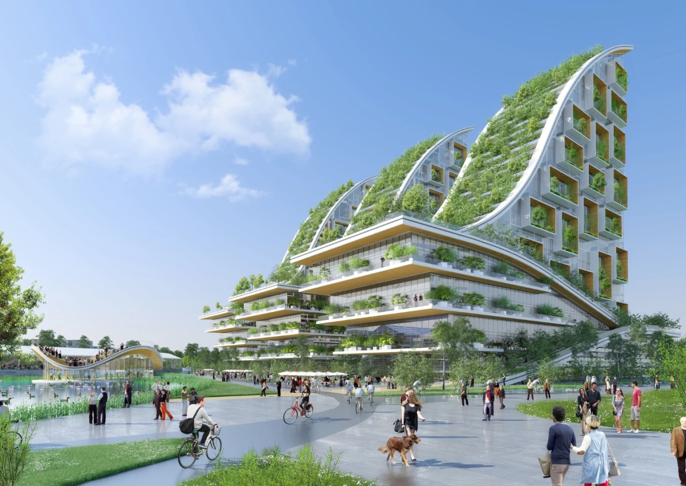 The Tour & Taxis proposal calls for the transformation of a former industrial area in Brussels into a thriving sustainable community