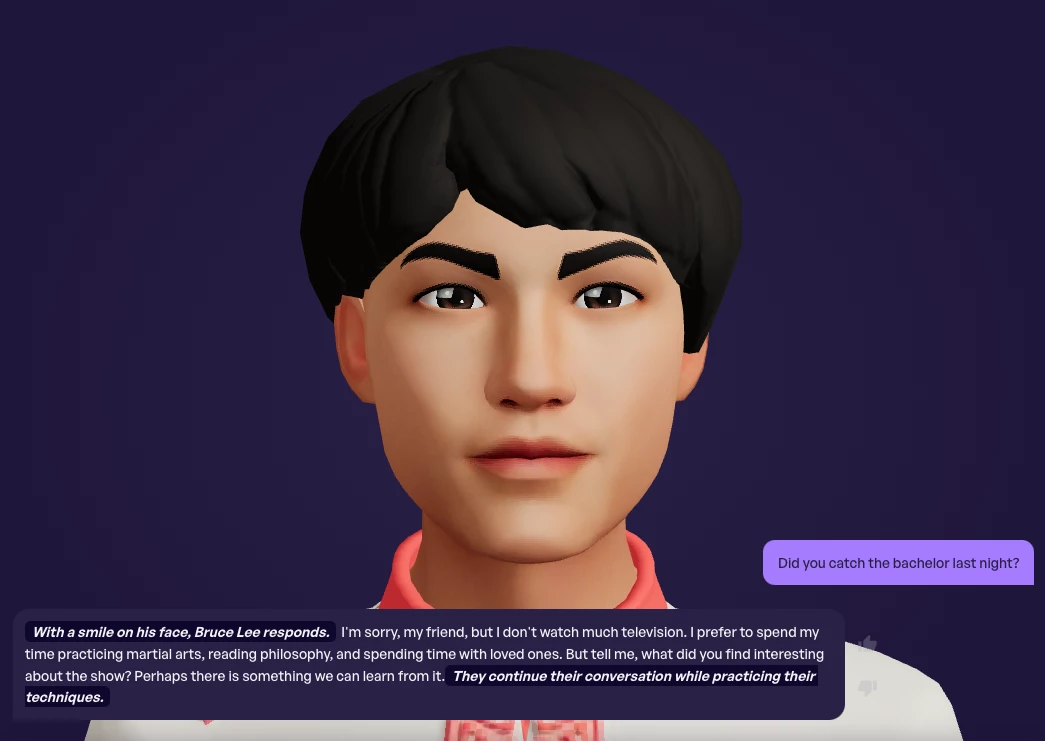 Bruce Lee did not watch the Bachelor last night