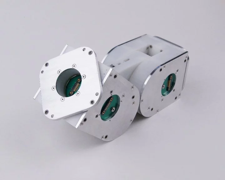 The iMobot is an articulated, wheeled robot that can be used on its own, or as a module in a larger robotic system (All photos courtesy Barobo, Inc.)
