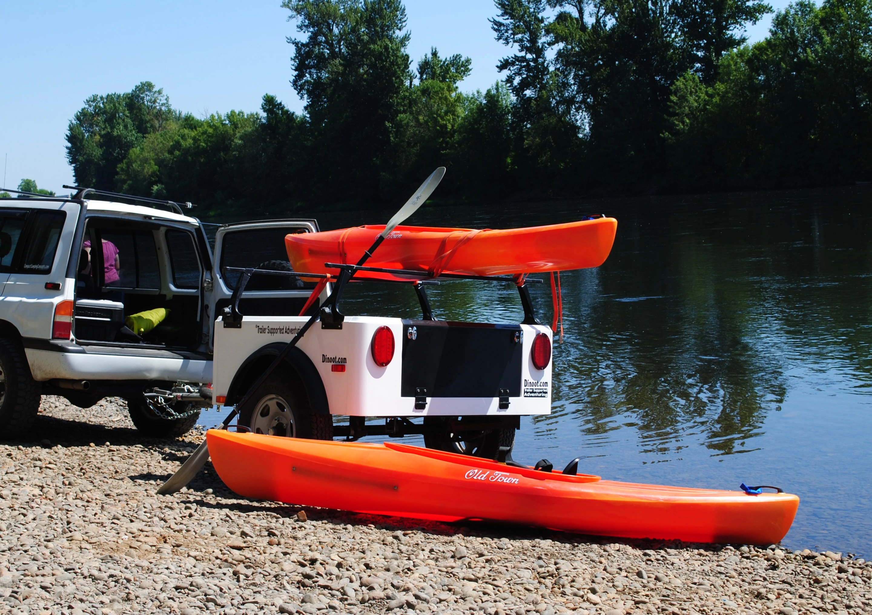 Compact Camping Concepts says that its kayak trailer is comparably priced to pre-built models but offers more hauling capacity thanks to its tub