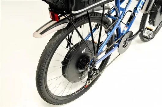 Rear wheel mounted hub motor