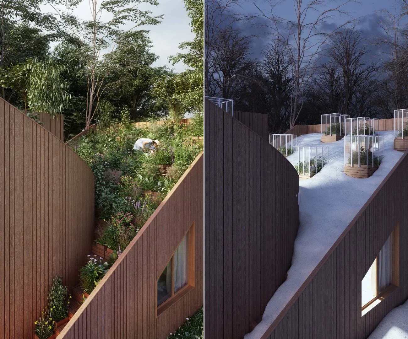 The landscape of the home changes with the seasons