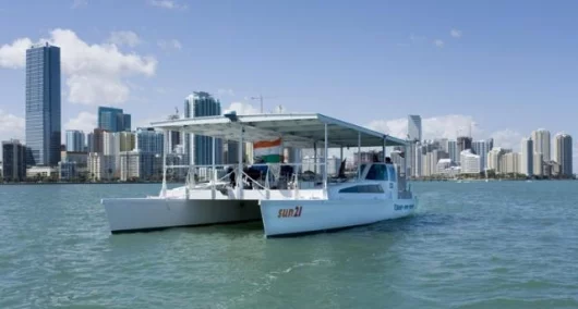 The sun21 leaves Miami for the final leg to New York City.