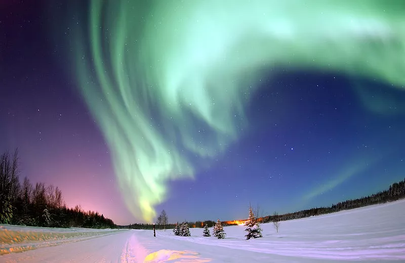 The Aurora Borealis or Northern Lights (image by Senior Airman Joshua Strang, United States Air Force)