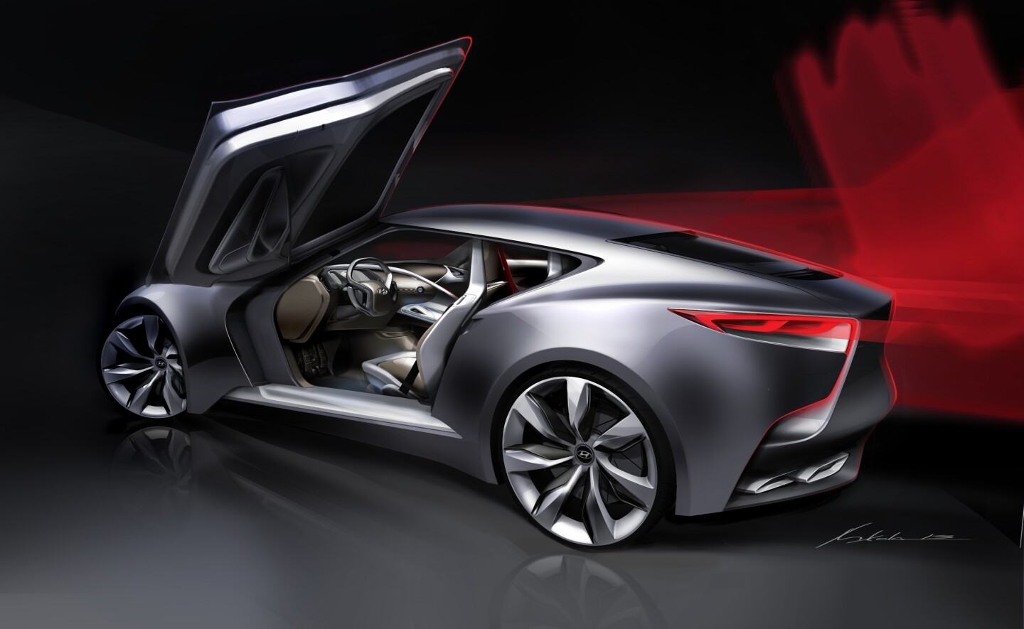 Hyundai says the HND-9 represents an evolution of its "fluidic sculpture design philosophy"