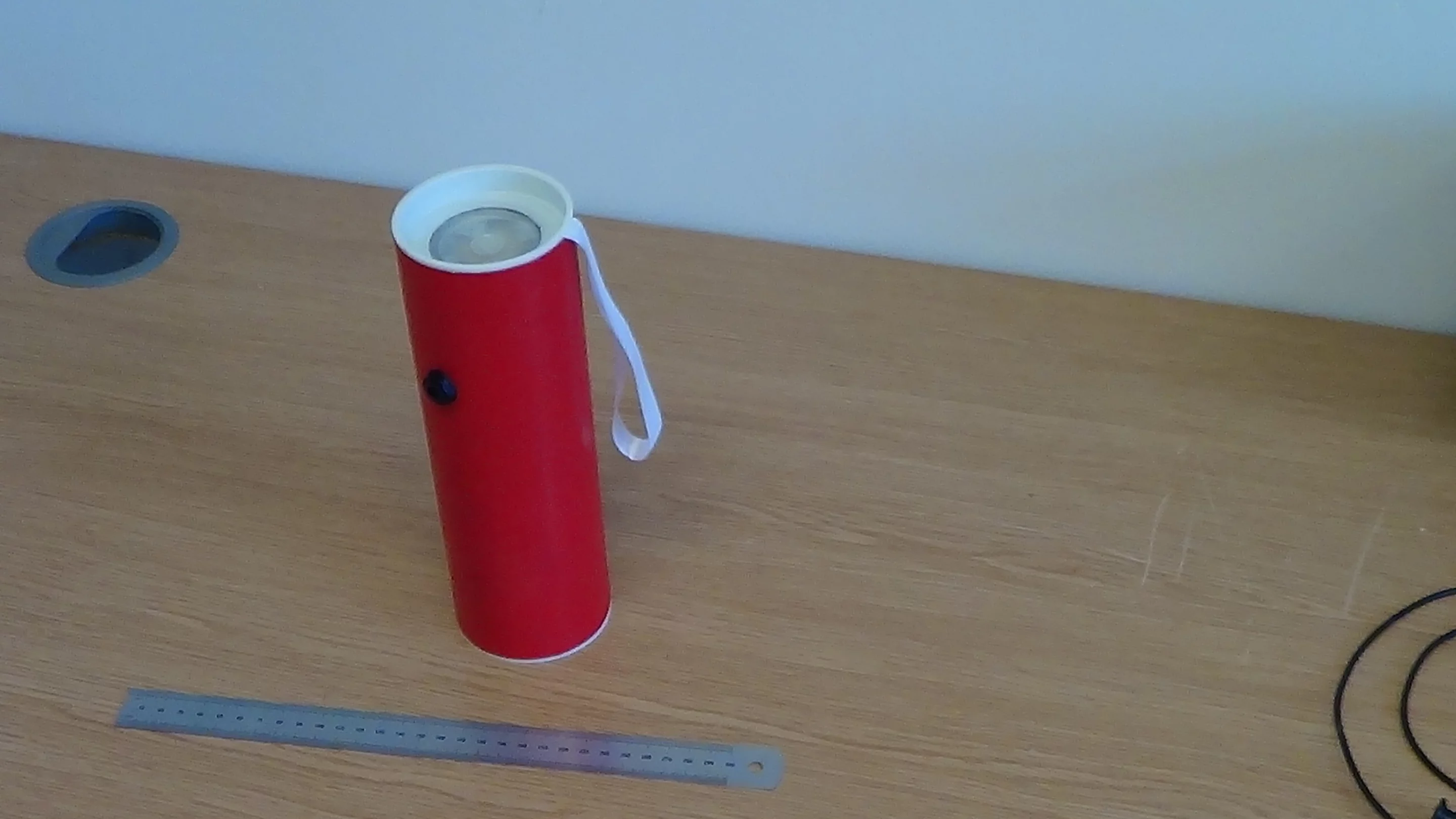 There's a 0.25-inch audio jack round the back to plug in your guitar