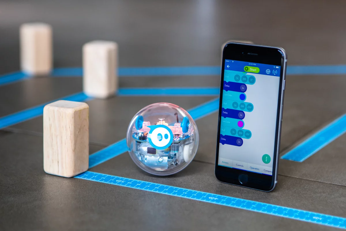 The Sphero SPRK+ robot ball is designed to help teach kids about coding