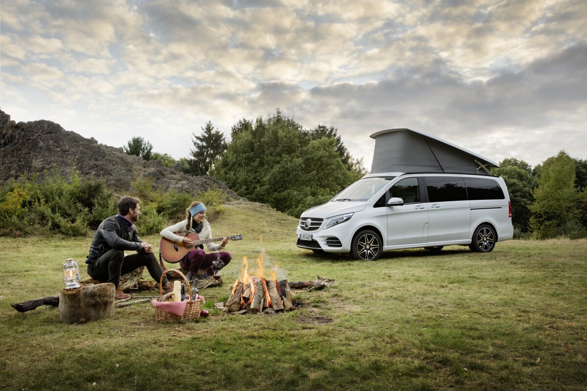 At camp with the Mercedes Marco Polo Horizon