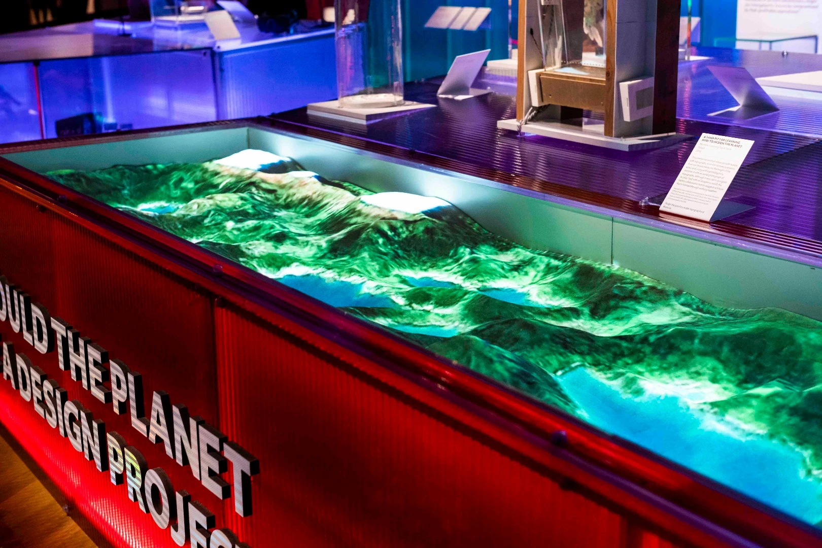Tellart's Terraform Table on show at Goodwood's FoS Future Lab enables visitors to shape the earth with their hands