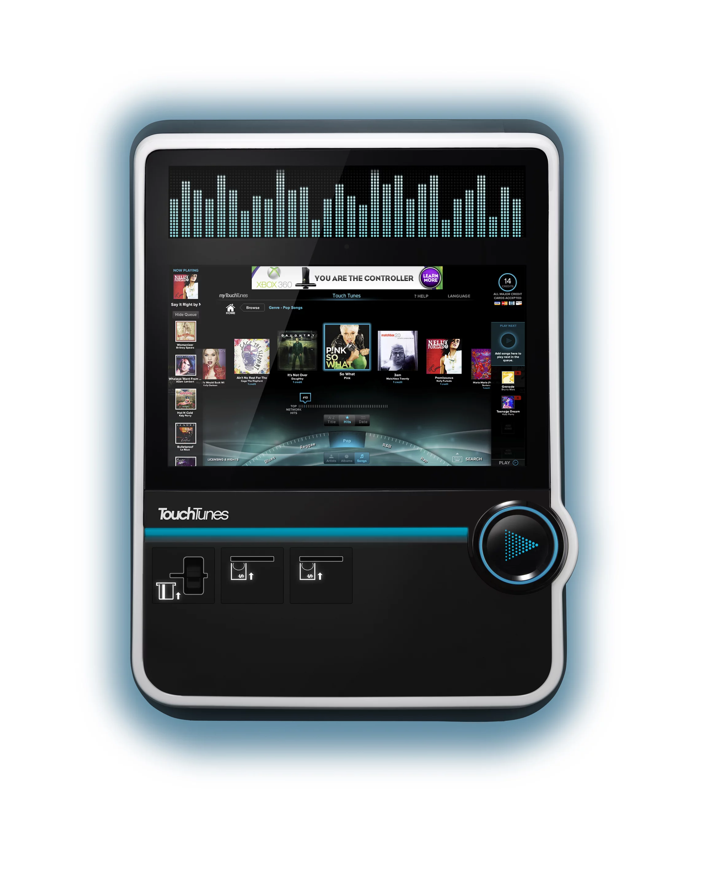 Designed for the iPod generation, the Virtuo SmartJuke features touchscreen interaction and a huge play button