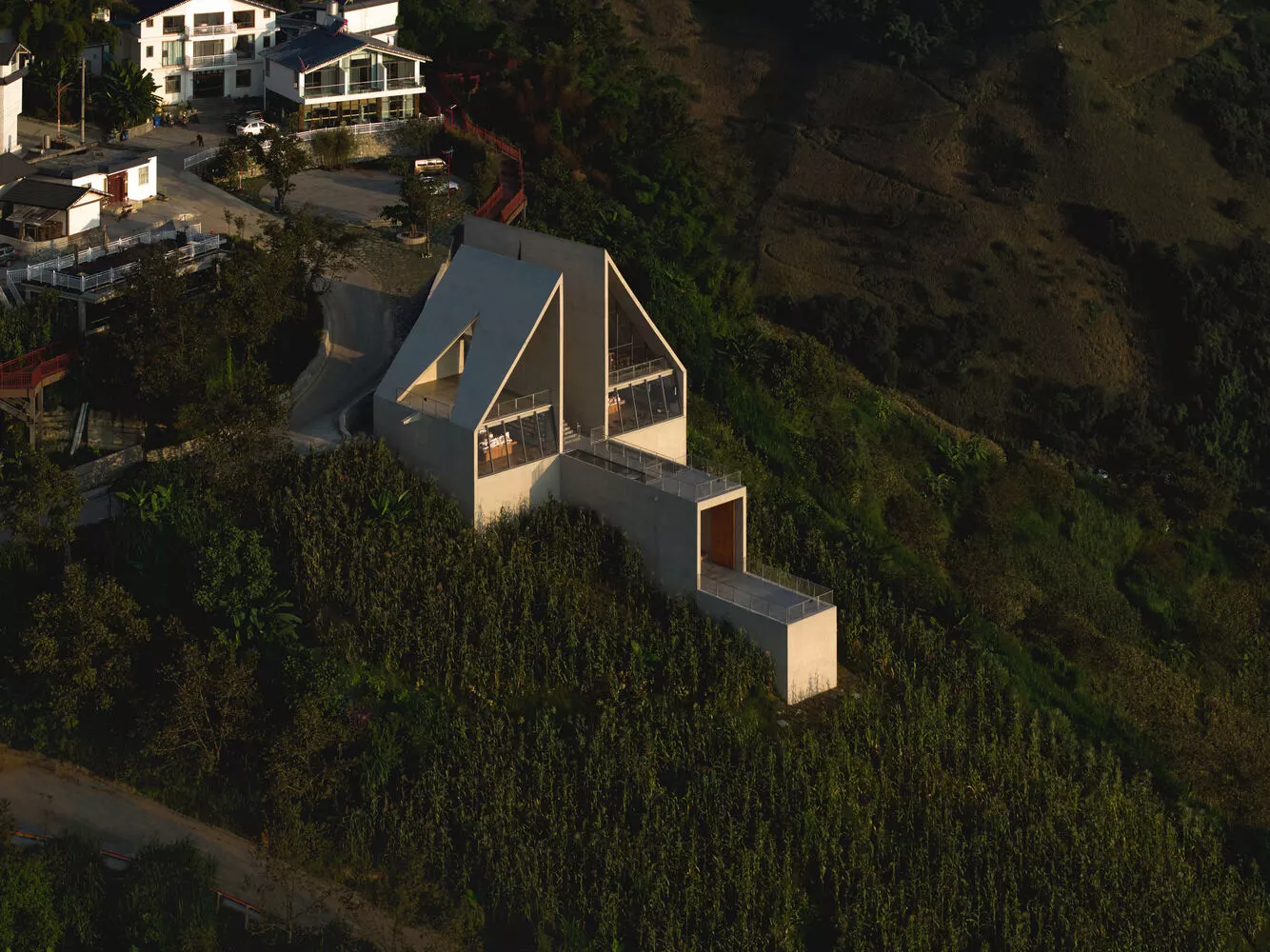 A suspended structure built to connect the past and present of the Lisu people