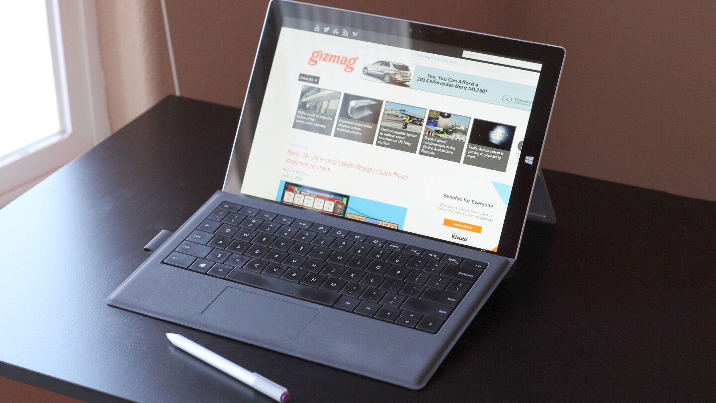 Surface Pro 3 in laptop mode