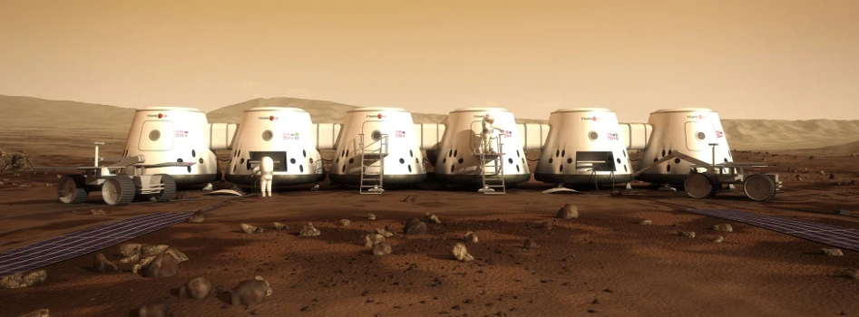 Artist's concept of the Mars One settlement (Image: Mars One)