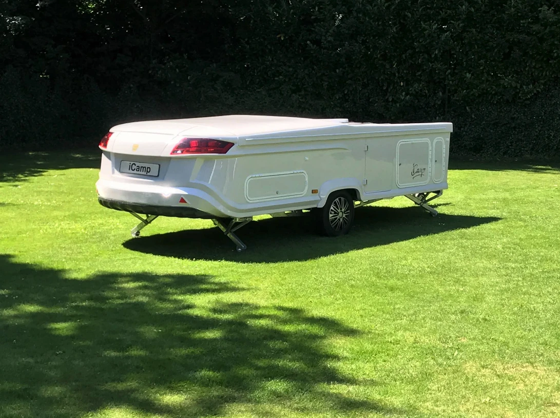 Udo combines a touch of automotive styling with a simple, roomy pop-up trailer design