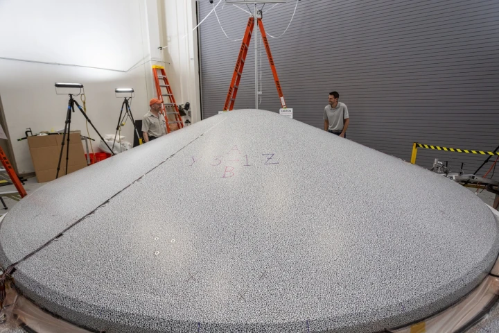 The new heat shield is one the largest ever built