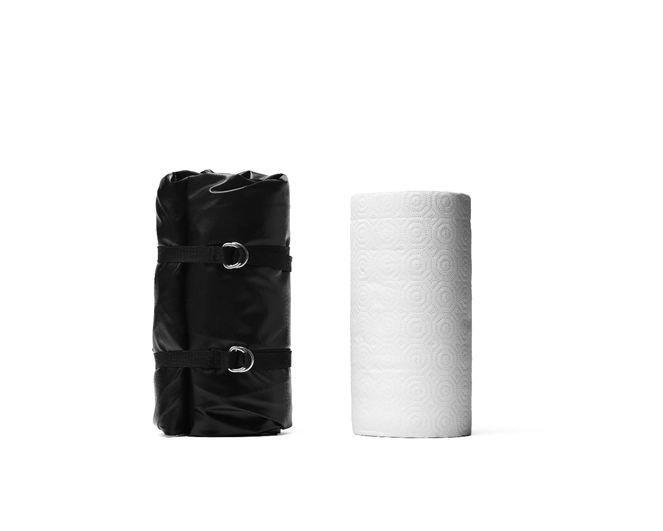 Just a touch bigger than a roll of paper towels