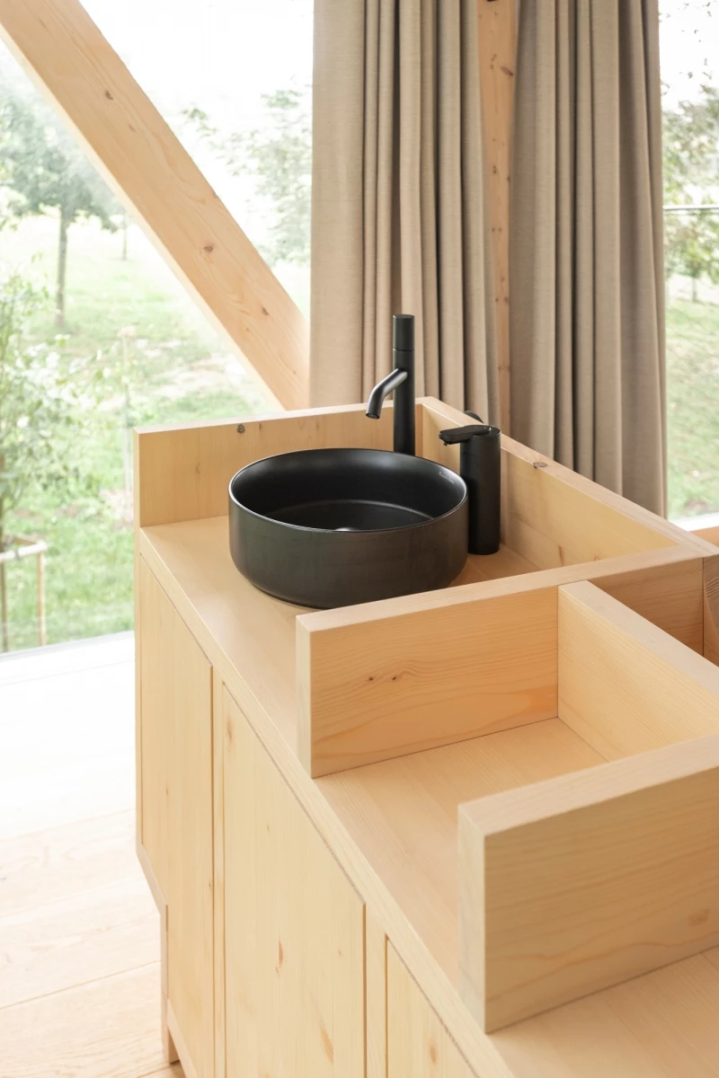 Minimal kitchenette is all this haven needs
