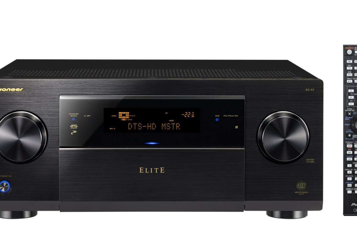 Pioneer's Elite SC-57 AV receiver, with remote