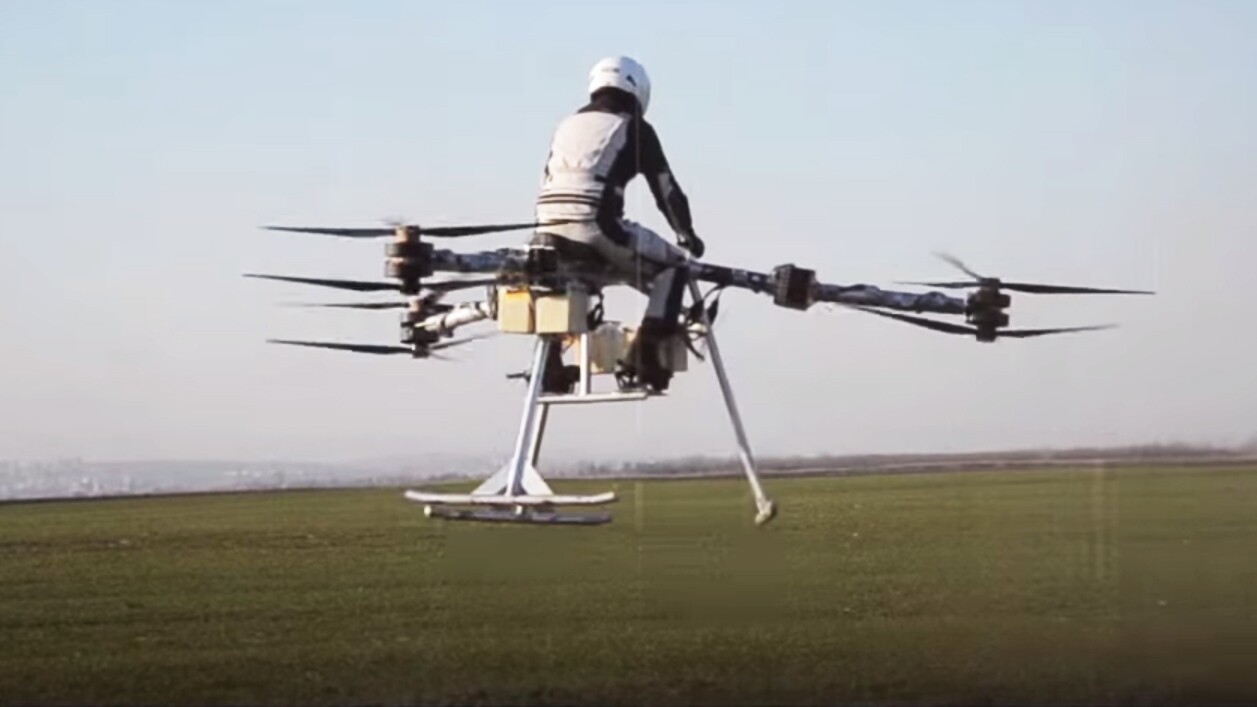 The Flike on its first manned flight in March