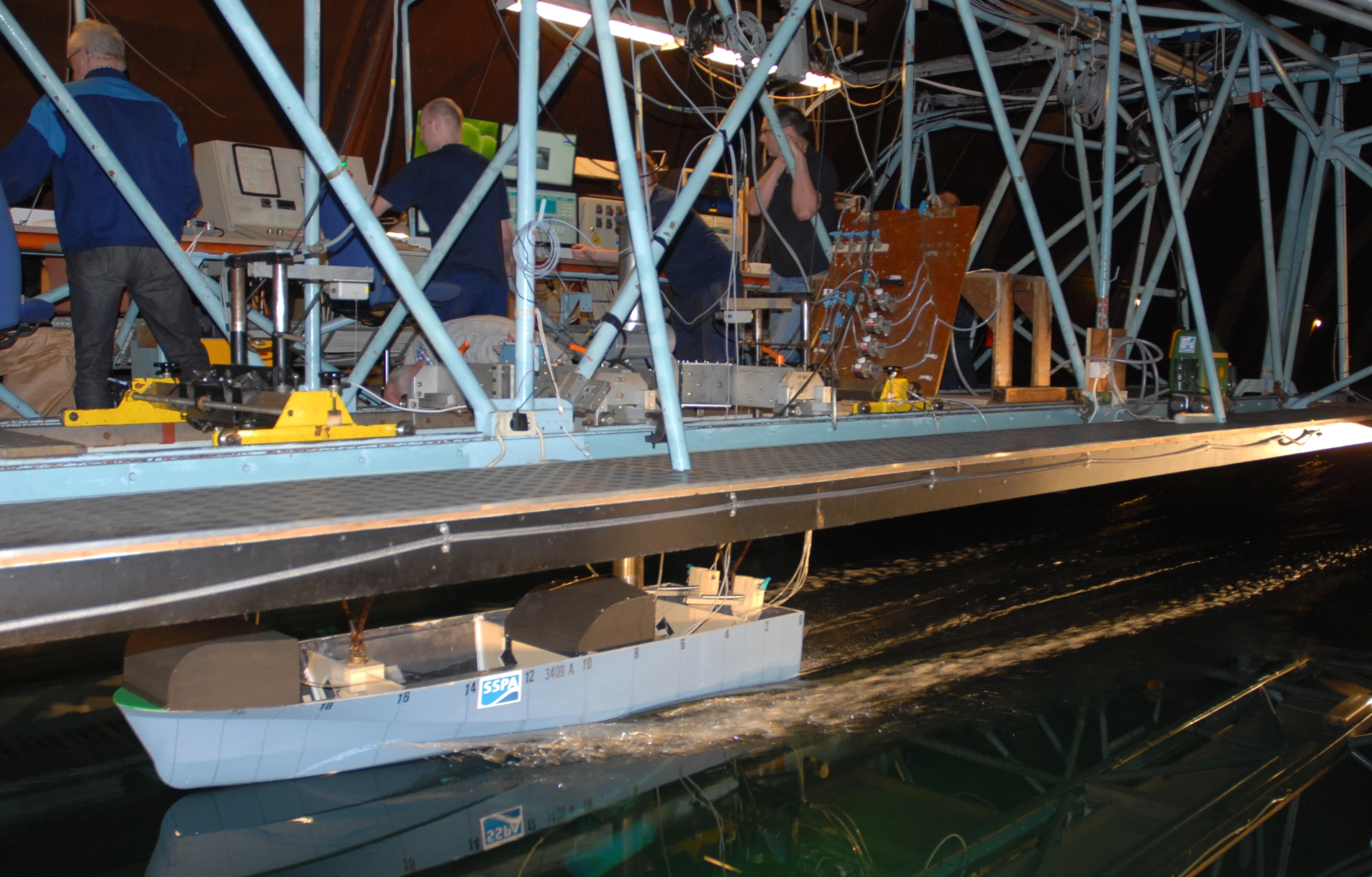 Air Supported Vessel hull undergoing tank testing in Sweden (Photo: Effect Ships International AS)