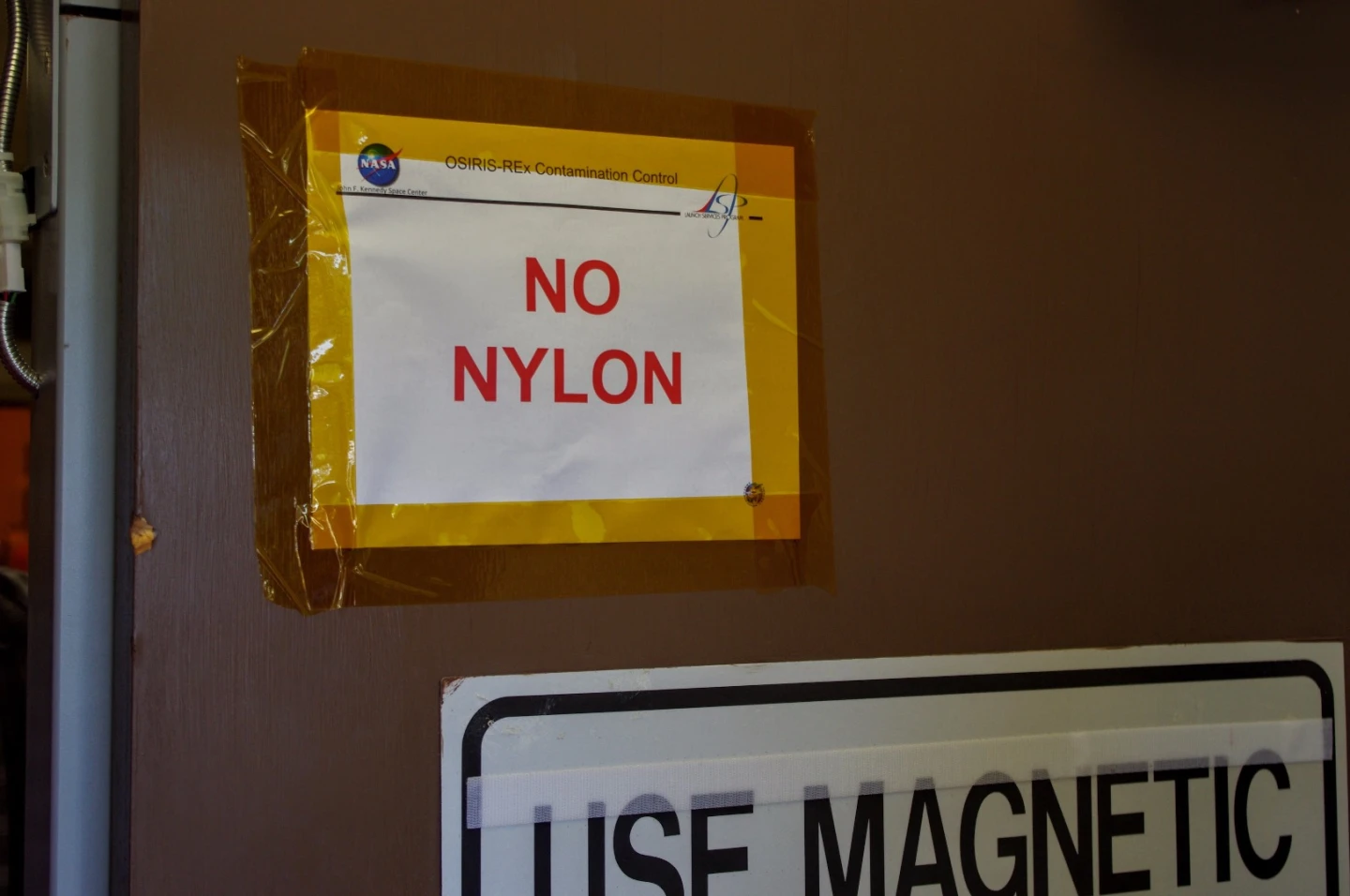 The OSIRIS-REx team is crazy about nylon because it can harbor amino acids – one of the chemicals that the mission seeks to find on asteroid Bennu, not from someone's careless hands