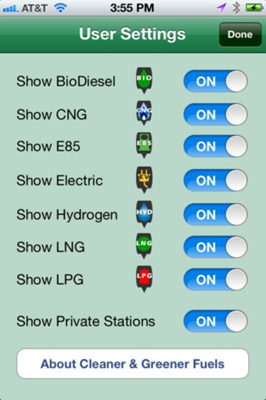 The new Cleaner and Green Fuels app helps clean fuel drivers locate stations and allows them to expand the database