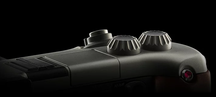 The Hasselblad Lunar features titanium knobs