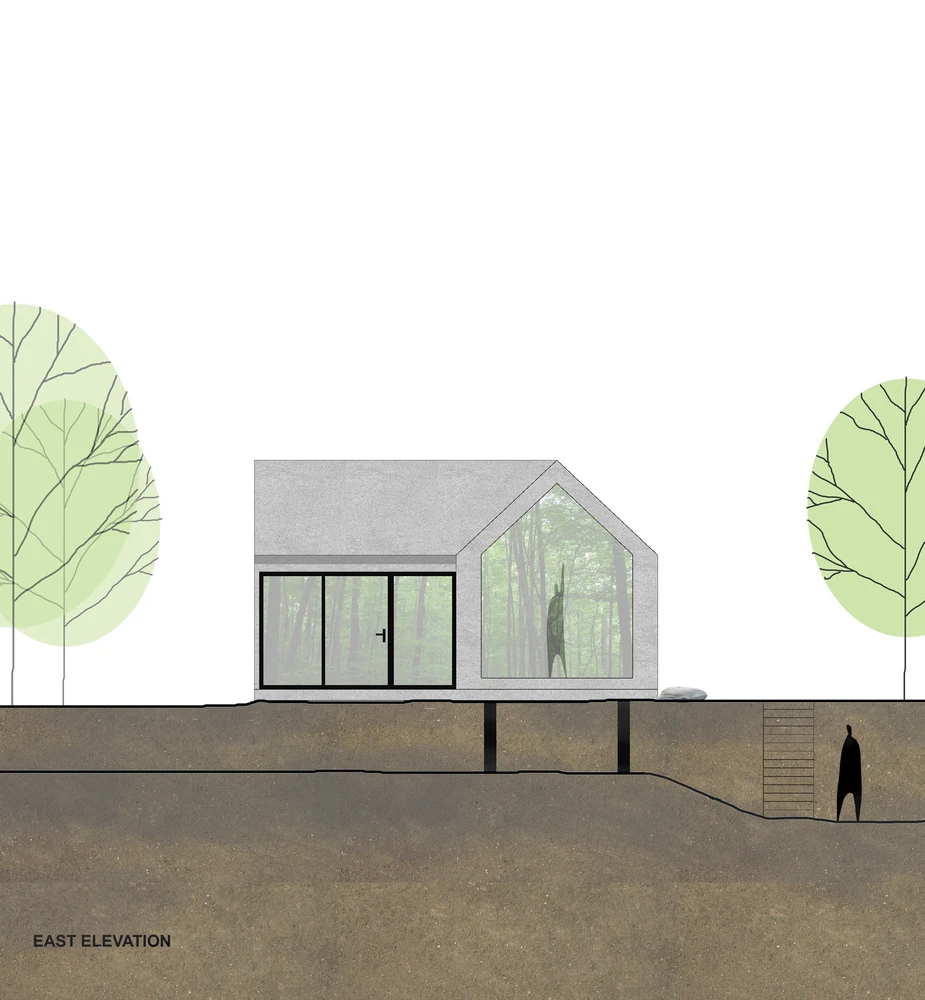 Cross section designs of Forest House 02