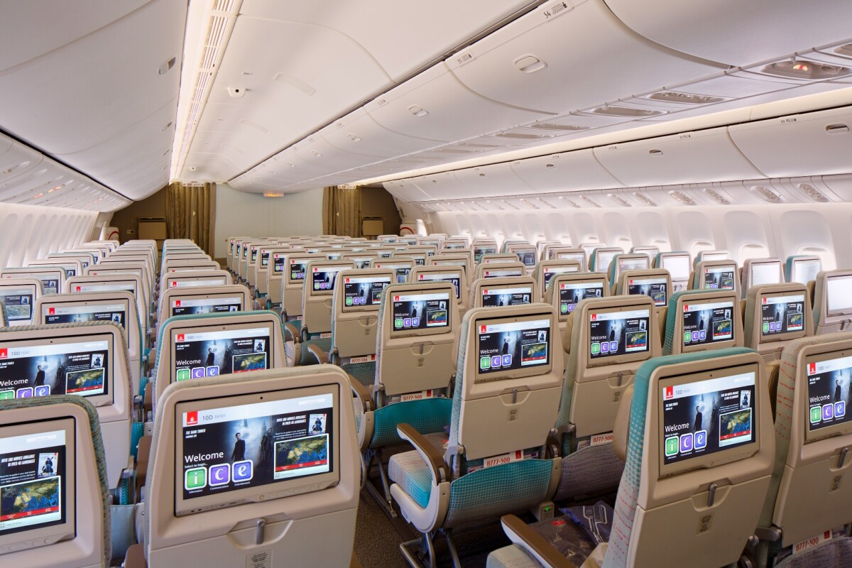 Economy Class as inseat screens