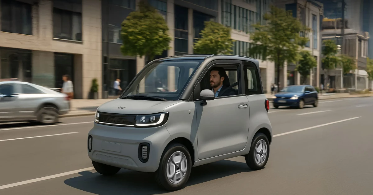 Niu MM Electric Micro-Car Powered by Removable E-Scooter Batteries