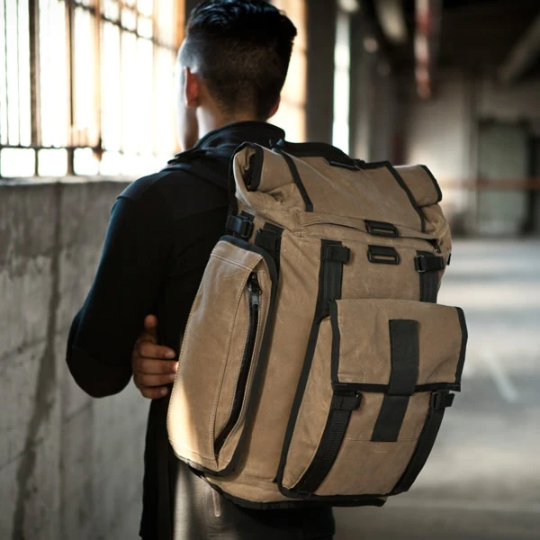 The main backpack comes in small and large sizes