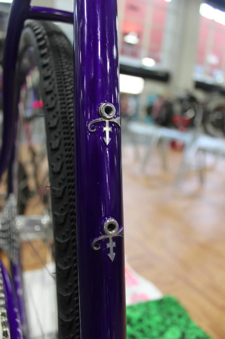 The Prince symbol features heavily on the tribute bike