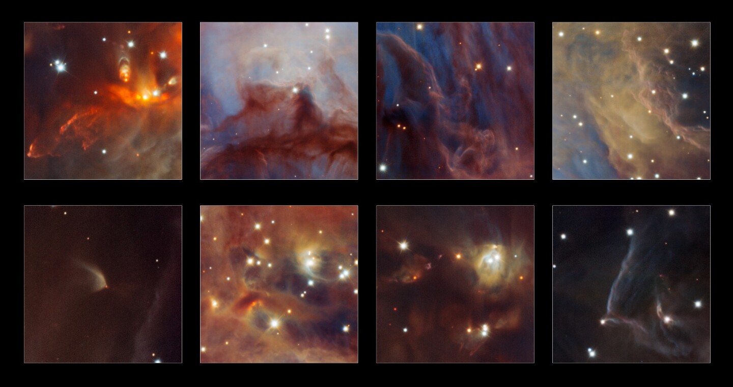 Highlights from the new VLT image of the Orion Nebula
