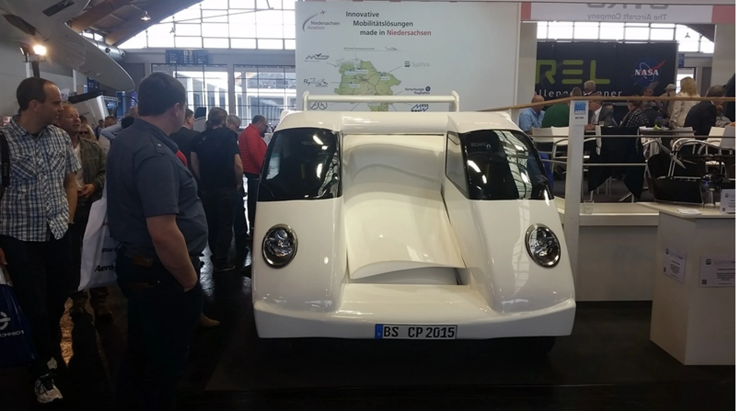 Carplane showing the stowed wings
