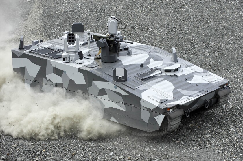 The Active Damper system allows the CV90 to set speed records