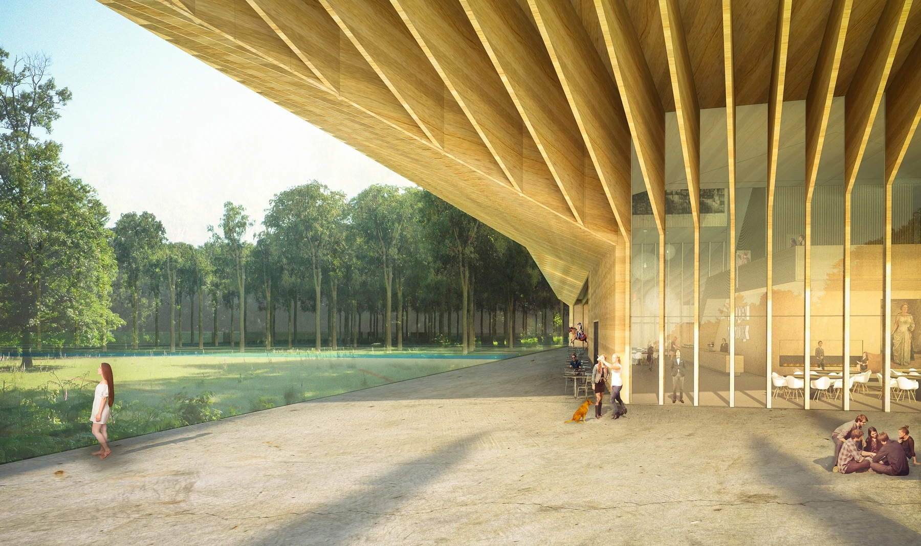 The Nationaal Ensemble pavilion at Soestdijk Palace would feature projections, special events and music
