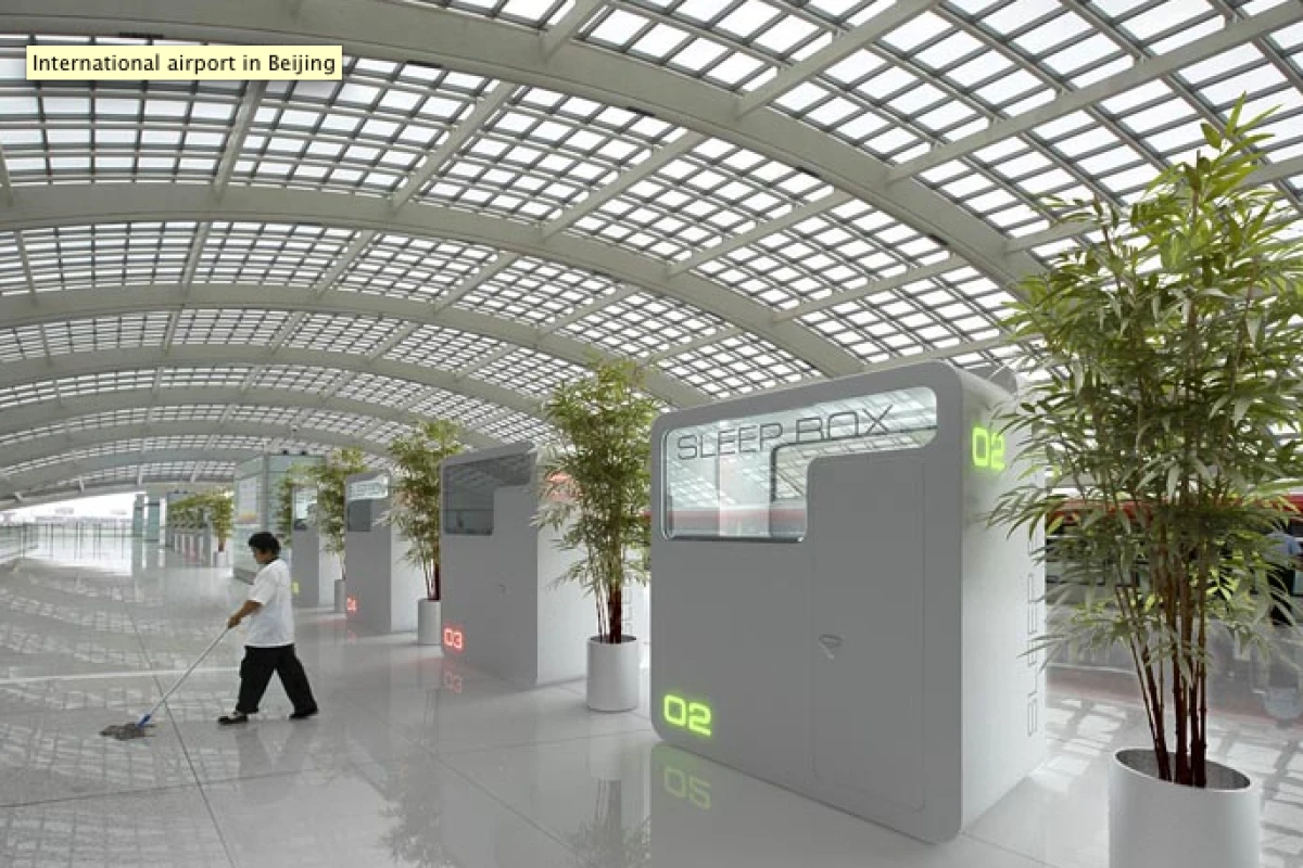 Sleepbox: Unobtrusive at the airport