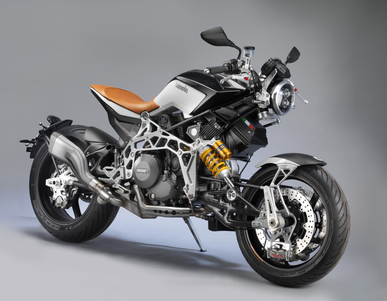 Bimota TESI RC: hub-steered cafe racer looks like a steampunk motorcycle