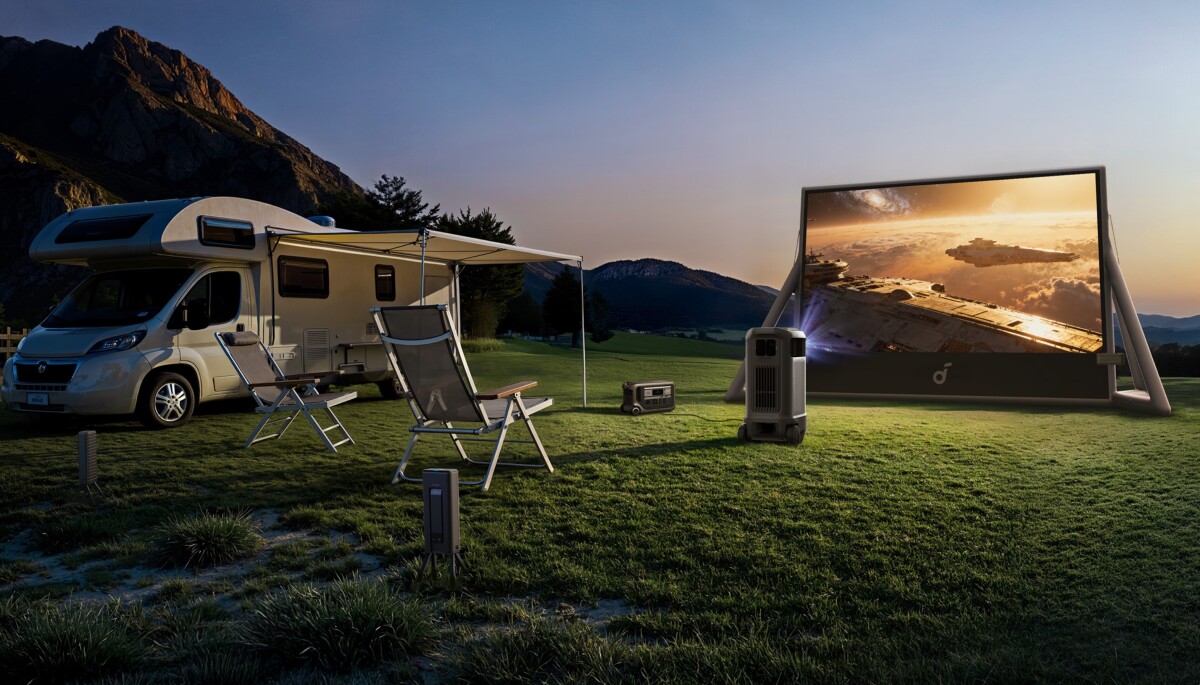 Anker wheels out tri-laser outdoor theater with huge inflatable screen