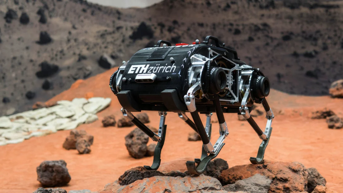 The SpaceBok robot is designed to bound around low-gravity environments